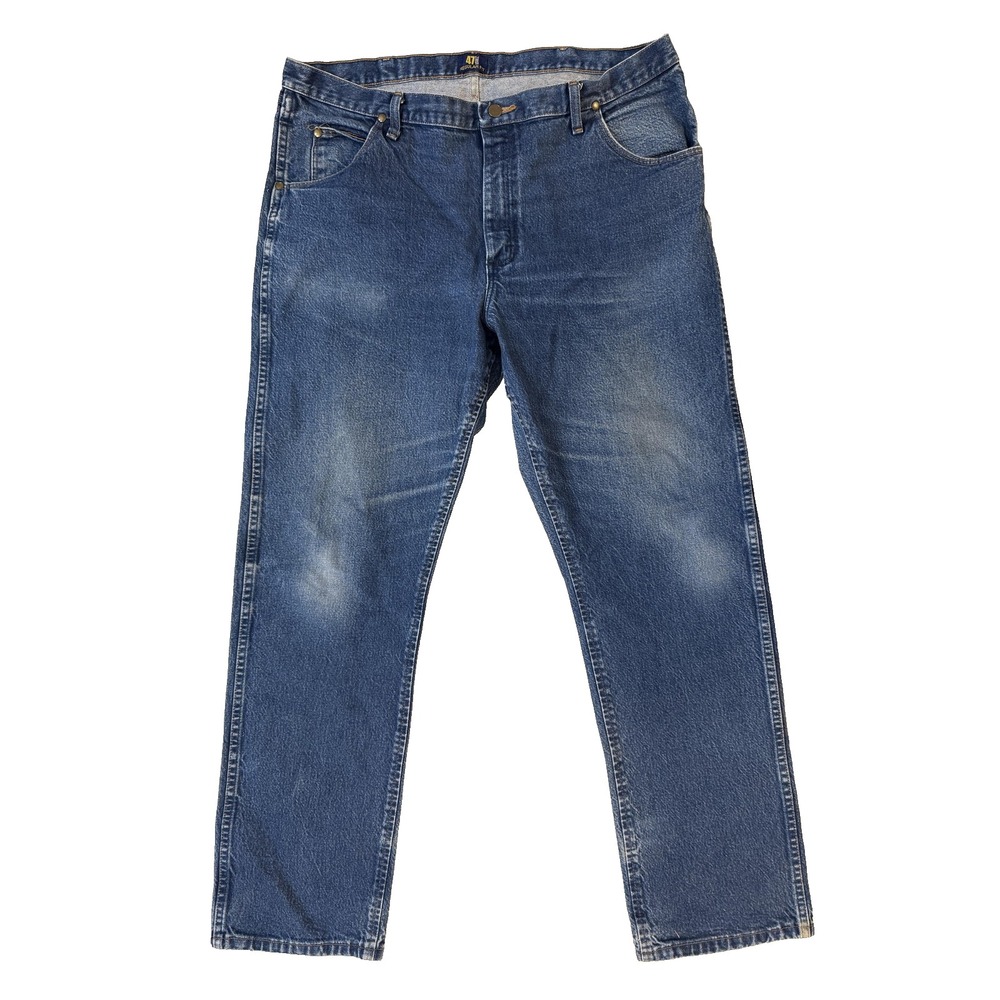 Wrangler Jeans Mens 40x32 Blue 47MWZ Regular Fit Cowboy Cut Denim Distressed Y2K